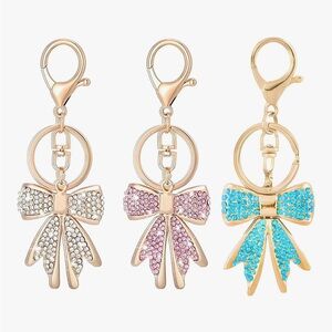 Blue Bow Keychain